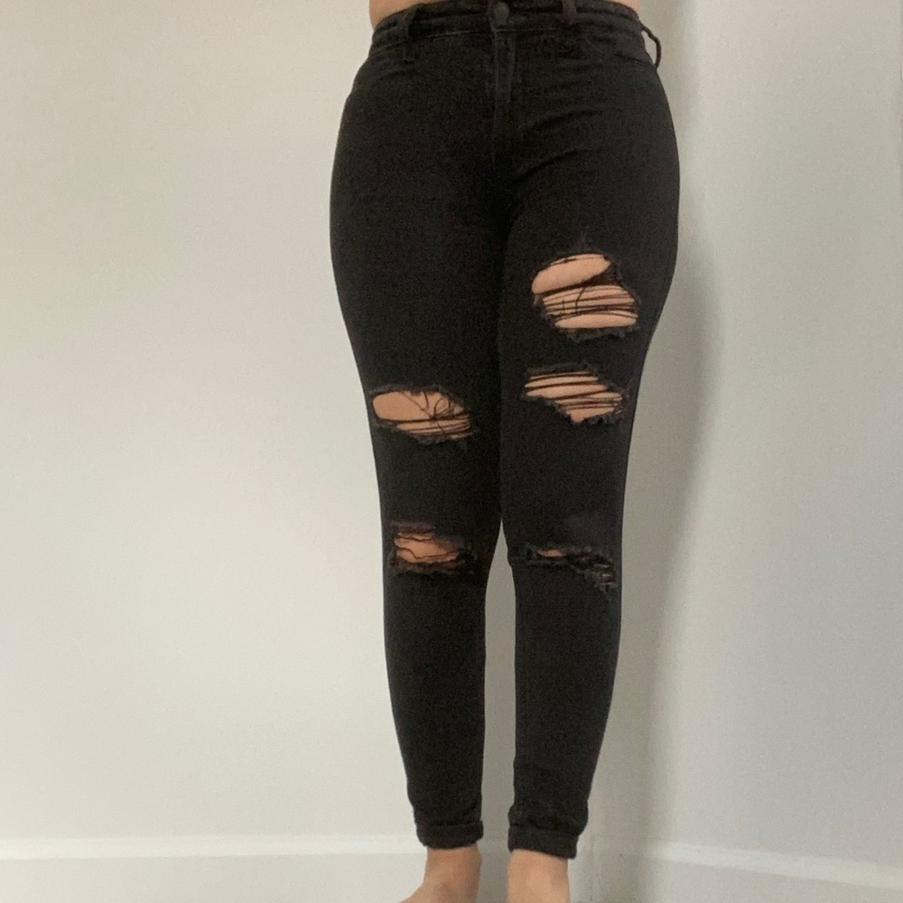 Black wash jeans
